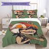 Gorillaz Pattern Bedding uilt Set uilt Cover Pillowcase Home Decoration Birthday Gift (1 * duvet cover + 2 * pillowcase without core)