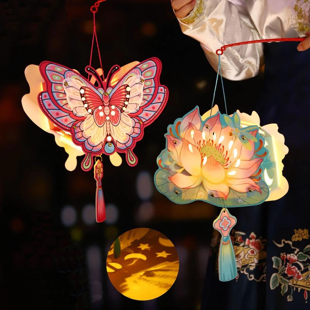 Paper Children's Hand-held Lanterns Portable Chinese Style Lantern  Children Gift
