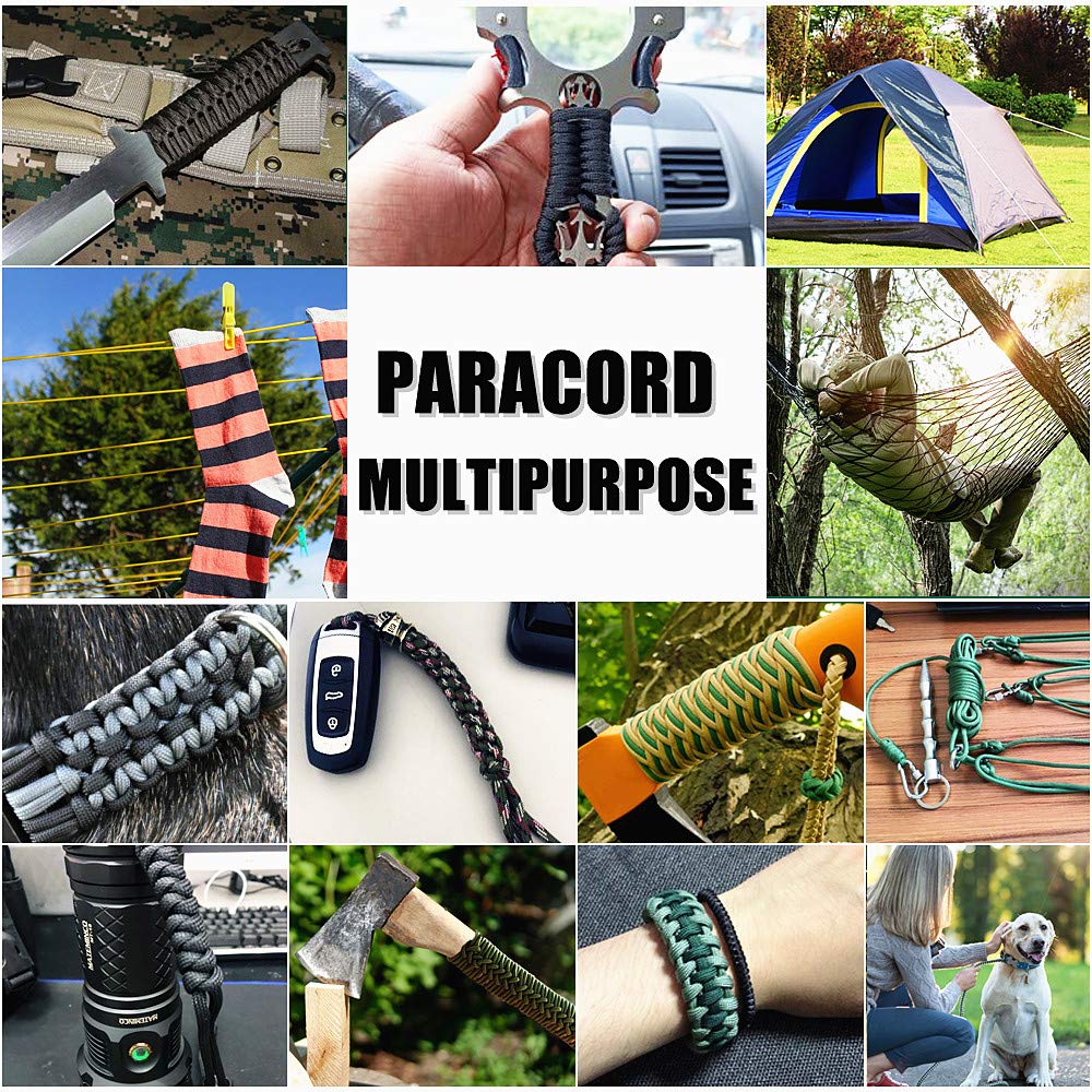 7 Cores 550 Paracord Cord 5 15 30 M Dia.4mm For Outdoor Camping Survival Lanyard Parachute Rope Hiking Tent Accessories