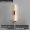 New Chinese Retro All-Copper Marble Wall Lamp - Luxury Bedside Lighting