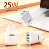 Dual USB & 1C Port 12W Multi-Port Charger - EU/US/UK Compatible