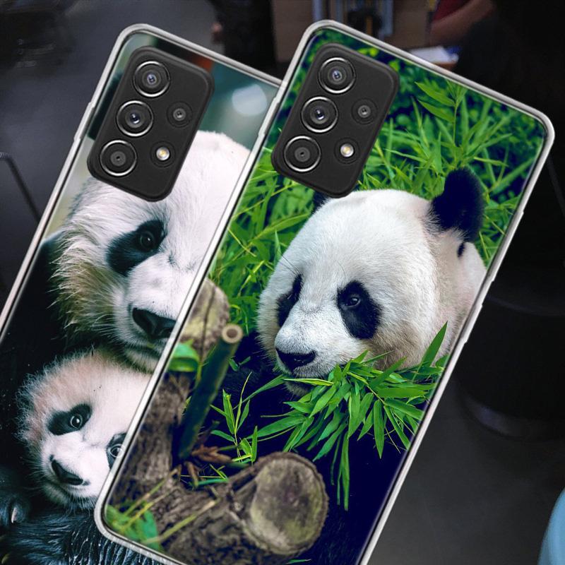 Panda Baby, Giant Panda Family Phone Case for Samsung A54 A57 A37 A17 A14 A15 A12 A24 A34 A55 A35 A25 A52S A07 A05S A04S A22 A32