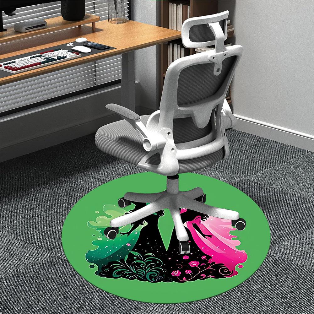 

1pc Wicked Print Chair Carpet for Office Non Slip, Machine Washable Rug for Office, Room Holiday Decor for Christmas, Birthday Polyester 80cm