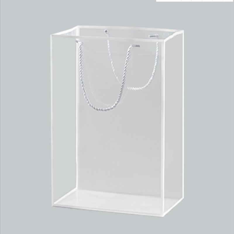 10pcs Transparent Plastic Gift Bag For Flowers Bouquet Wedding Festival Party Favors Packing Handbag Candy Box 35cmx15cmx24.5cm