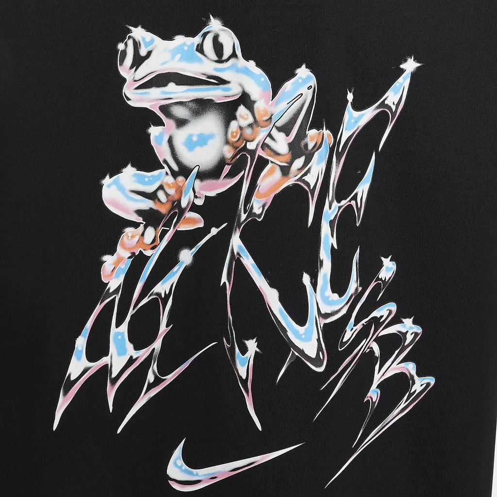 Nike Sb Abstract Print Design Comfortable Loose Fit Crew Neck Short Sleeve T-Shirt Men Tops Black FZ5286-010