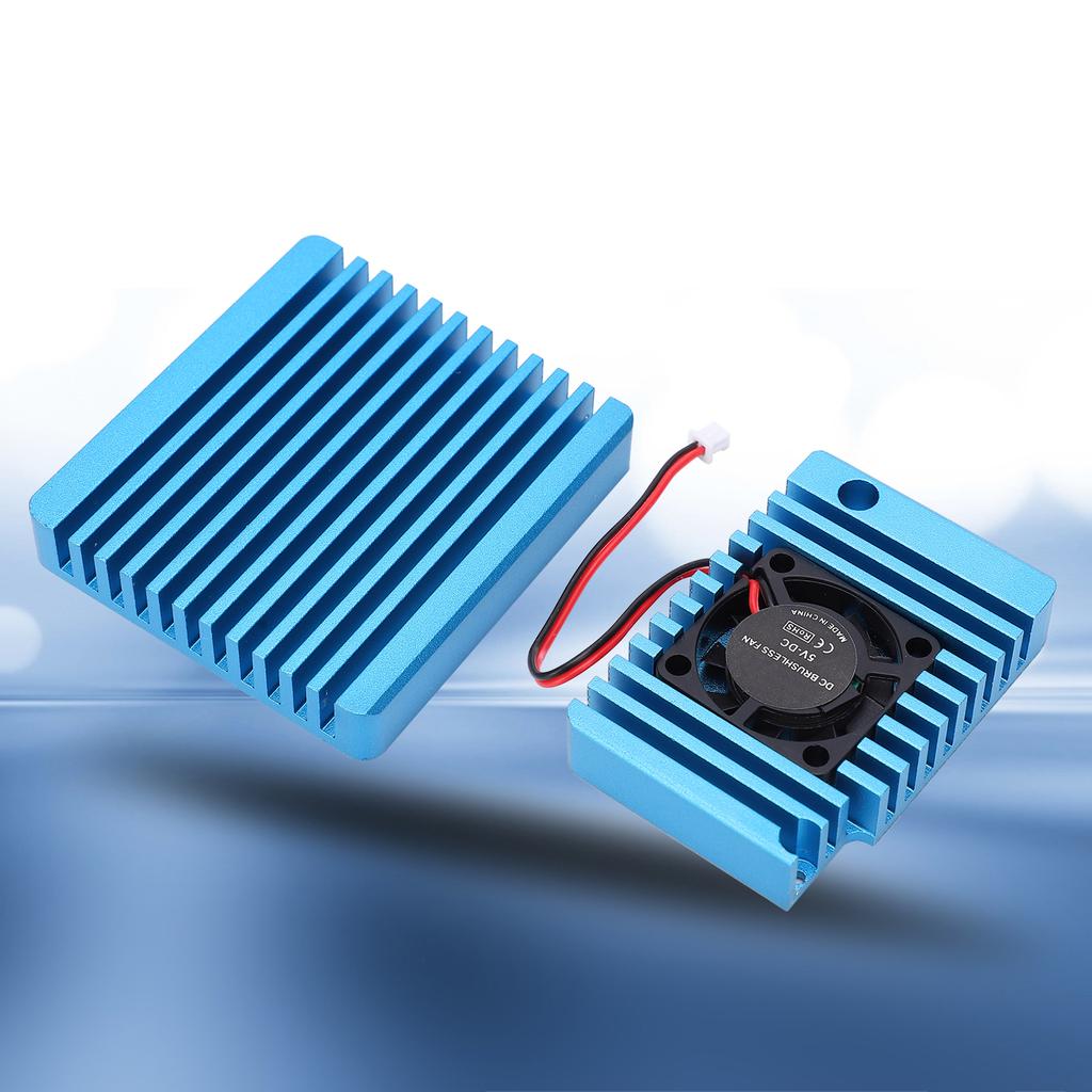 Aluminum Alloy Heat Sink Radiator with  Cooling Fan Heat Fin Cooler for NanoPi R2S