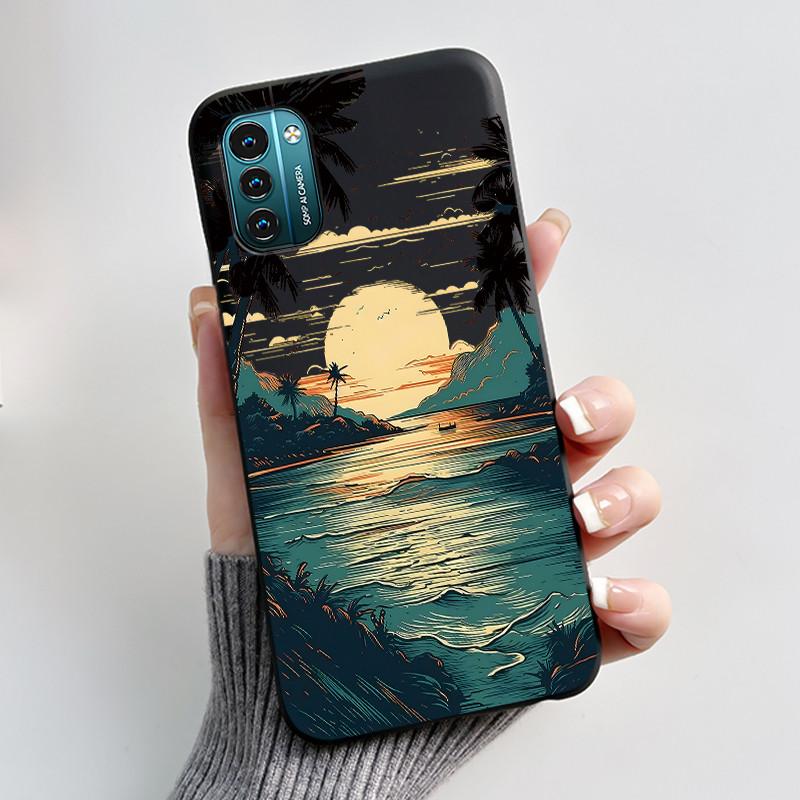 For Nokia G21 G11 Plus Case Cute Love Rabbit Cartoon Black TPU Silicone Soft Cover For NokiaG21 G 11 G11Plus Bumper Phone Case