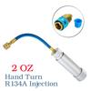 Oil&Dye Injector R134A 2 OZ Hand Turn Pump Olier Injection Car Auto A/C Adapter
