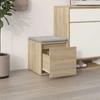 Vidaxl Hocker mit Schublade, Farbe Sonoma-Eiche, 40,5X40X40 Cm