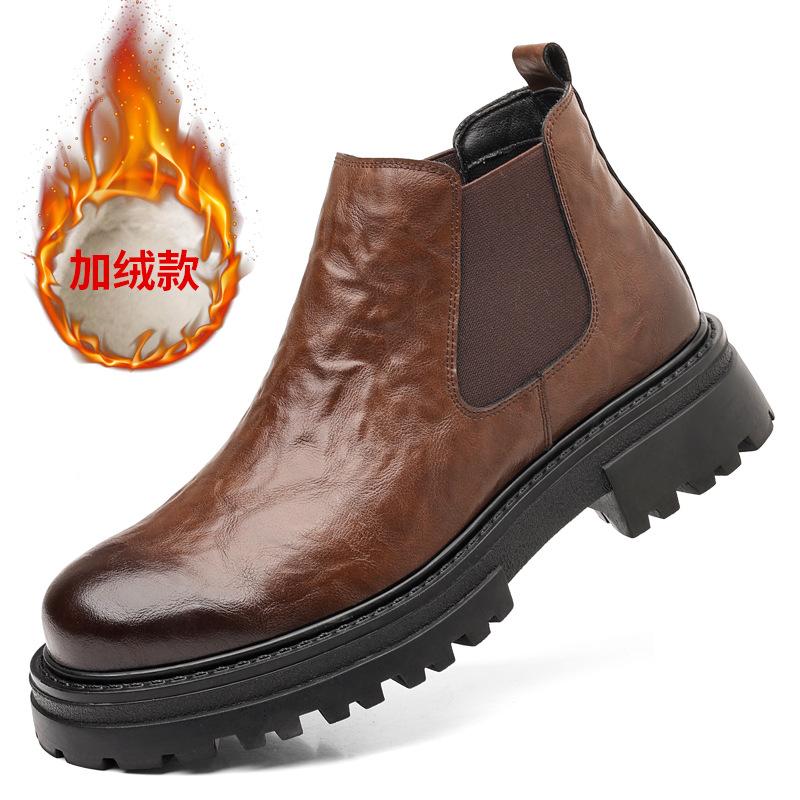 

Тренд лета 2025 новый дизайн британский стиль рабочие круглый носок мужские платформа ботинки Мартин 44