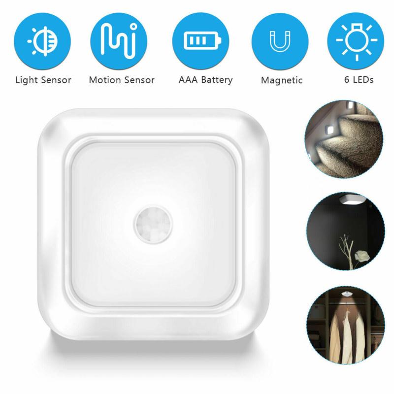 Led Cabinet Closet Stair Wall Lamp Built In Motion Sensor Night Light For Bathroom Kitchen Bedroom