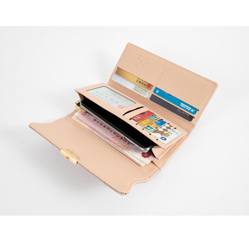 Long wallet for women, niche design, triple fold, small and fresh coin purse, women's handbag