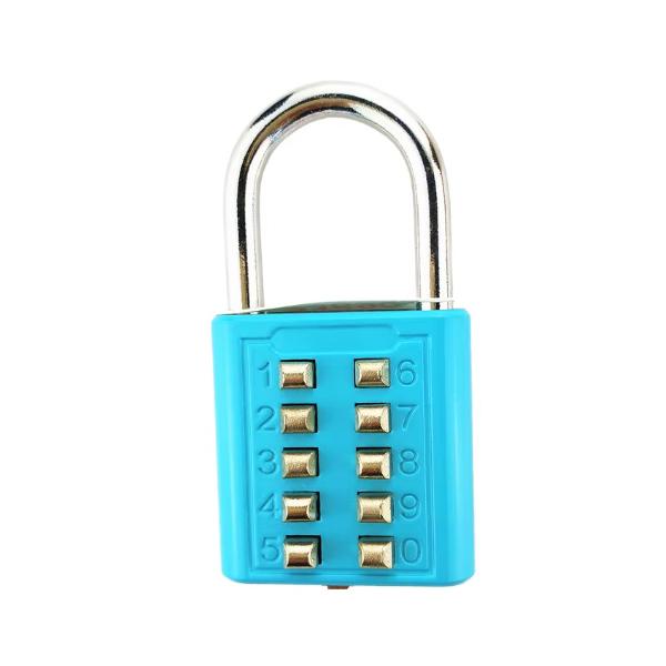 Outdoor Travel Security Lock Zinc Alloy 10 Button Blind Push Button 10 Button combination lock Combination Padlock
