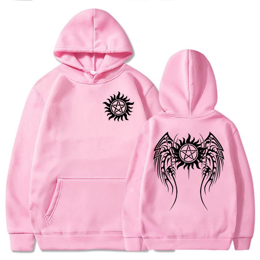 Men Clothes Supernaturall Winchester Bros Hoodies Long Sleeve Winter Hooded Pullovers Graphic Printing Sweatshirt Streetwear