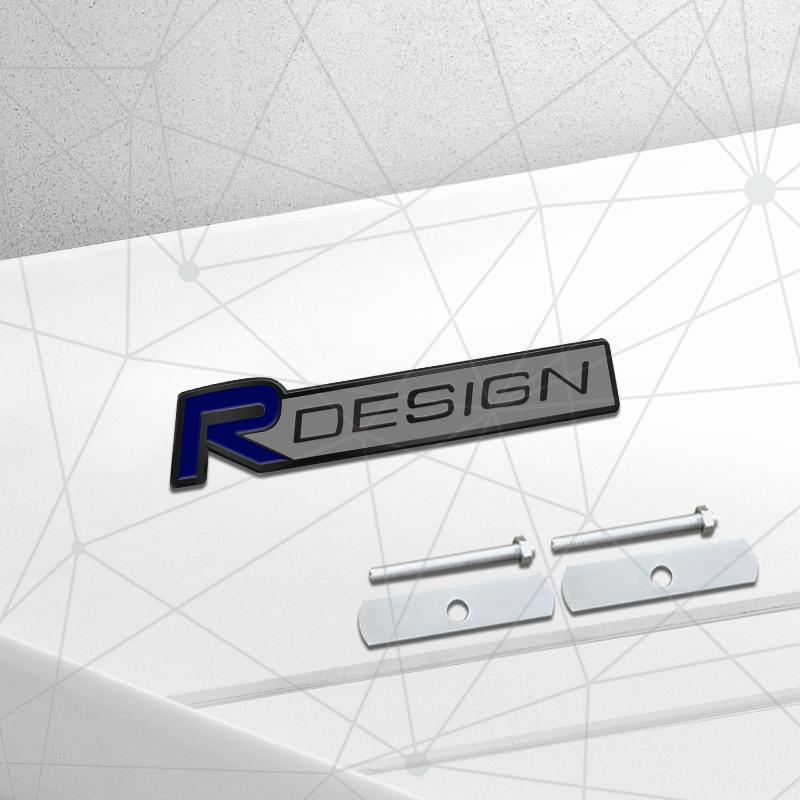 cpbkt6 3D Auto Metal R DESIGN Grille Badge Car Rear Trunk Emblem Sticker Decor For Volvo S60 V60 C30 XC90 XC60 XC40 V50 S90 V90 V70 S40
