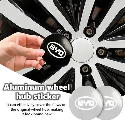 Car Emblem Wheel Center Hub Cap Dust-Proof Decal Stickers For BYD Tang F3 E6 Atto 3 Yuan Plus Song Max F0 G3 I3 Dmi