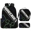 Minecraft Game Merchandise 3-Piece Backpack, Pencil Case, Lunch Bag for Kids