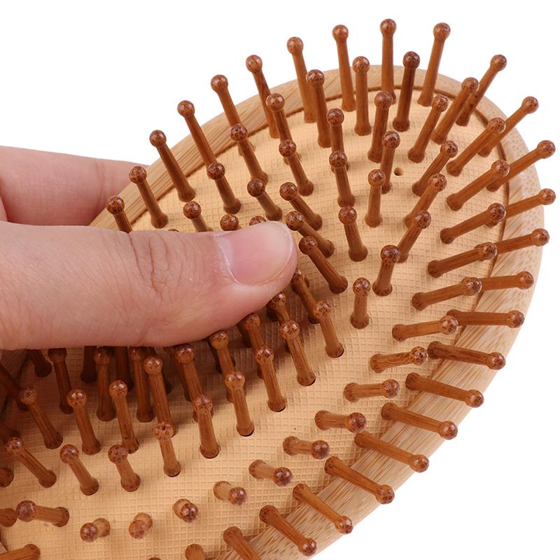 1Pc Hair Brush Women Massage Bamboo Combs Anti-Static Detangling Reduce Hair Loss Styling Tools