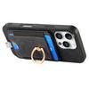 For iPhone 16 Pro Max Magnetic Case PU Leather Back Cover with Detachable Card Holder