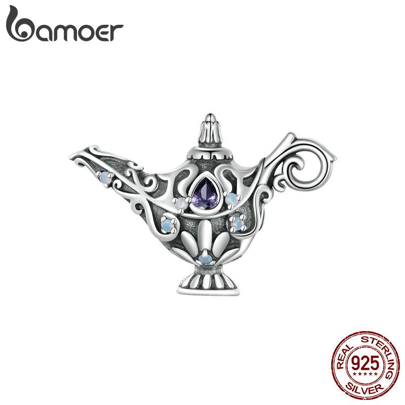 Bamoer 925 Sterling Silver Moonlight Jewels Charm Moonlight Castle Beads for Bracelet DIY Jewelry