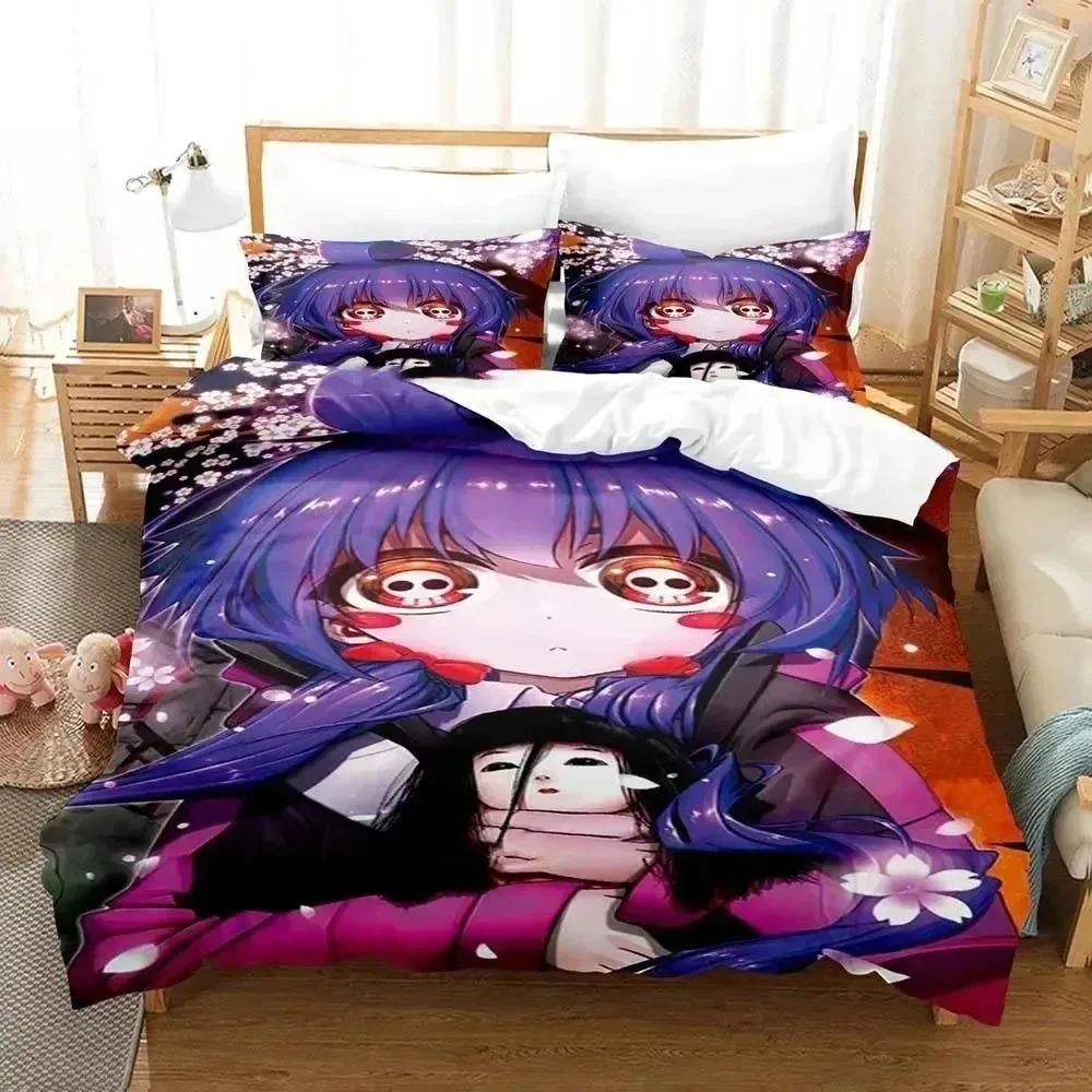 Anime Dark Gathering Bedding Set Duvet Cover Bed Set Quilt Cover Pillowcase Comforter King Queen Size Boys Adult Bedding Set