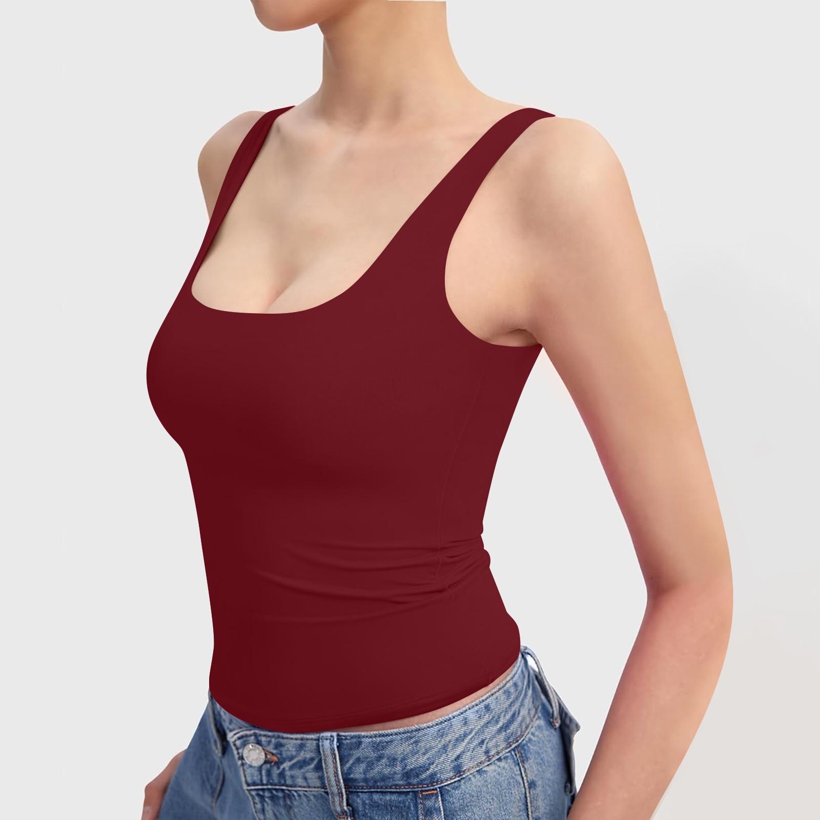 

Женский повседневный спортивный жилет с однотонным низом и облегающим верхом снаружи XL винный