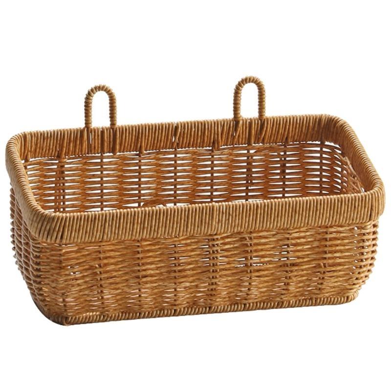 Woven Kitchen Storage Basket Wall Hanging for Vegetables Garlic