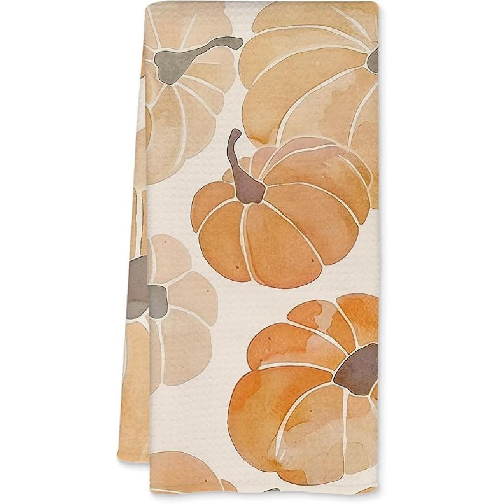 Pumpkin Decor Kitchen Towels, Pumpkin Decor Hand Towels, Fall Decorations Kitchen Towel, Fall Bathroom Decorative Towel for Bathroom, 16×24 Inches