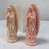 Prayer Madonna Portrait Silicone Candle Molds 3D Virgin Mary Statue Resin Plaster Cement Casting DIY Handmade Soap Crafts Mold