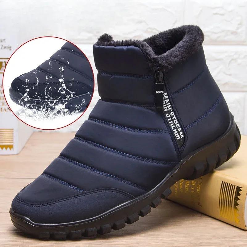 Platform Male Winter Shoes Waterproof Men's Snow Boots Anti Slip Sale High Quality Fur Offer New In Original Deals Thick Plush