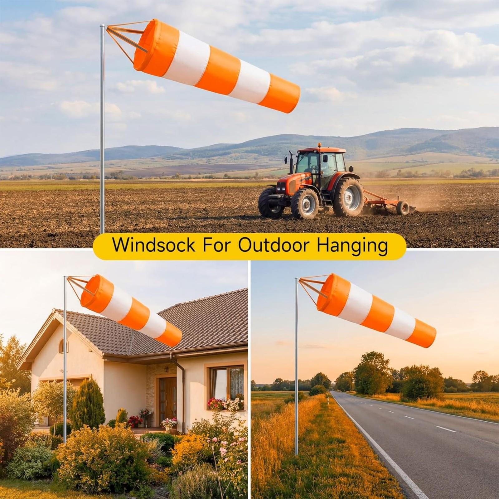 Wind Socks for Outside Heavy Duty,Wind Direction Indicators for Outdoors Airport Farm & Park,Good Reflective Effects 1