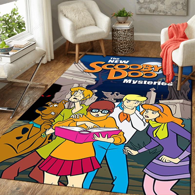 Scooby-Doo Anime Theme Rug Floor Mat for Living Room or Bedroom Soft and Comfortable Carpet a Gift for Birthday and Holiday.