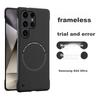 POZZO Ultra-Thin Matte Phone Case for Samsung S24 Ultra, Borderless with MagSafe Magnetic Shockproof Heat Dissipation, Starry Night Black