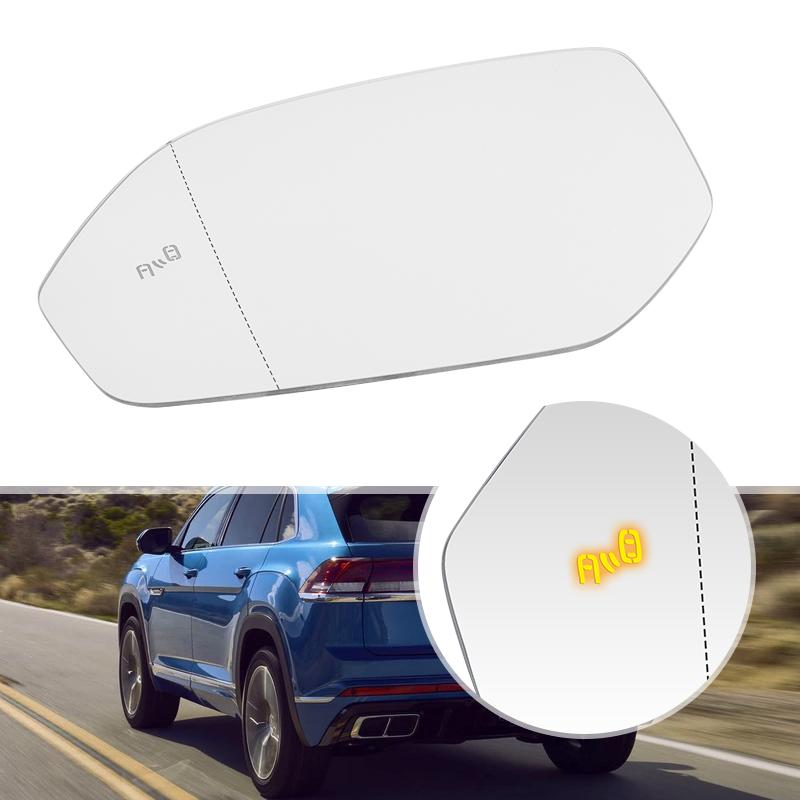 Auto Seitenspiegelglas Beheizt Mit Totwinkel für VW Teramont Atlas 2018 -2024 Türflügel Weitwinkel Rückspiegelglas