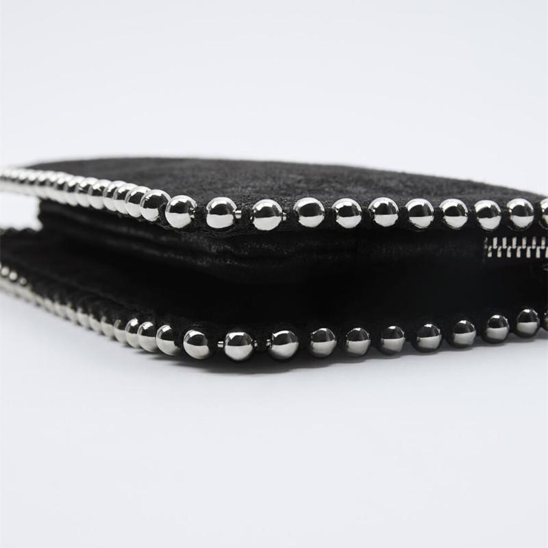 2025 Luxury Desginer Women Fashion Leopard Rivet Evening Clutch Bag Trendy Brand Chains Crossbody Shoulder Bag Bead Square Bag