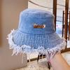 Stylish Denim Bucket Hat - Lightweight, and Elastic Fisherman Hat for Women - Perfect for Daily Wear and Holiday Gift