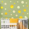 Tj9002 Hand-Painted Yellow And White Small Daisy Bronzing Wall Sticker Decoration Living Room Bedroom Background Self-Adhesive Wall Sticker