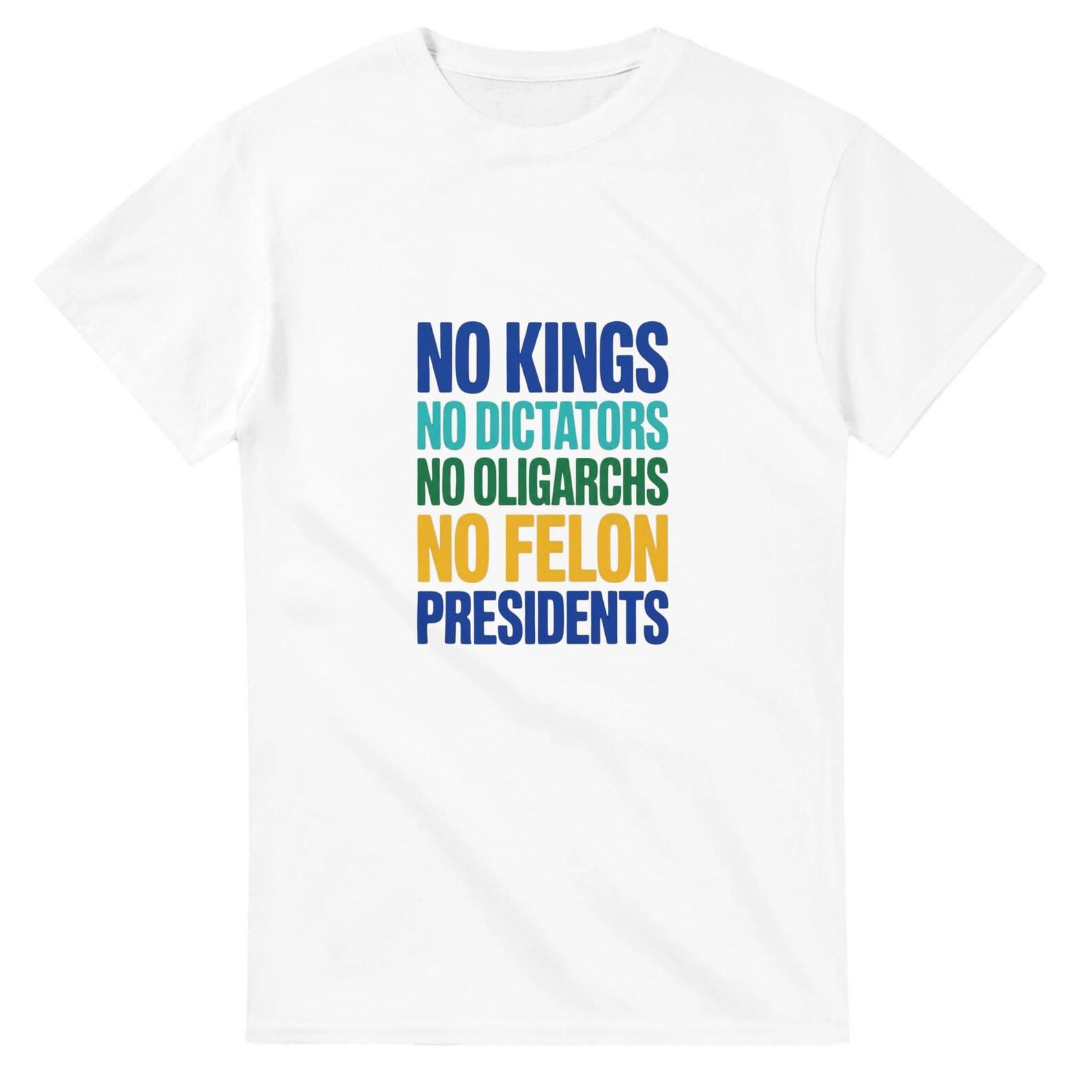 No Kings No Dictators Heavyweight Unisex Crewneck T shirt | Gildan® 5000 2XL