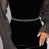 Cd Rhinestone Shape Waist Chain Metal Accessories Dress Waist Chain Decoration