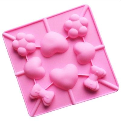 Lizak Pop Forma Serca Silikonowa Forma do Ciasta Ciasteczek Czekolady Blacha do Pieczenia Forma na Patyku