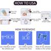 16-Pack Shower Caddy Adhesive Replacement, Transparent Adhesive Hooks Stickers, Strong Hook Strip for Shower Caddy Basket Shelf, Soap Holder,