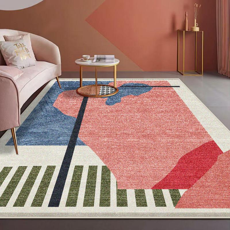 Nordic Flannel Geometric CARPET FOR LIVE ROOM Luxury Home Decoration Bedroom Rugs Washable Antiskid Lounge Floor Mats Bedside