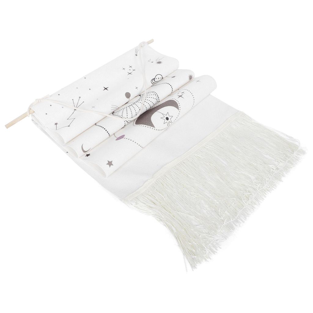 Moon Phase Cycle Tapestry Wall Hanging Art Decors Handcraft for Home Bedroom Ornament(White )