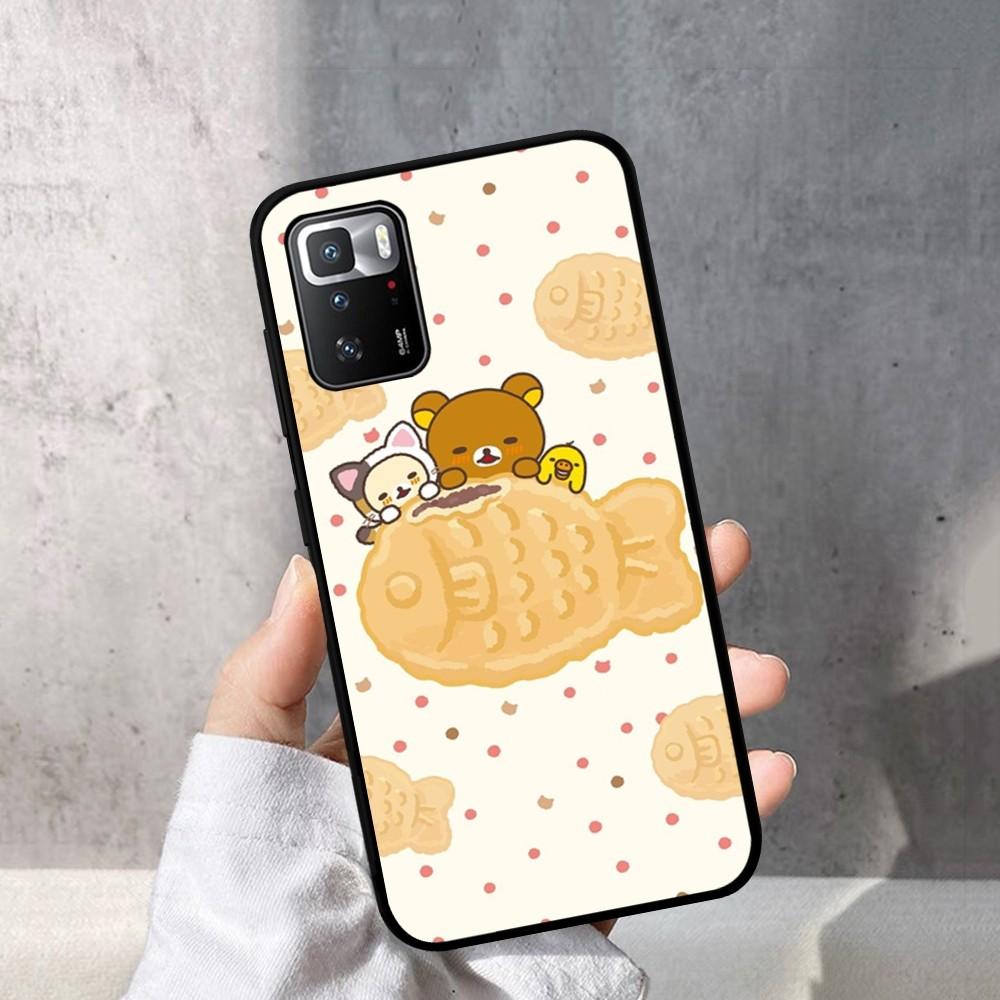 Cute Rilakkuma Phone Case For Redmi Note 4 X 5 A 6 7 8 T 9 9S 10 11 11S 11Epro Poco M3 Pro