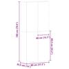 Shoe Cabinet with Shelf Brown 80 x 35.5 x 180 cm Particleboard