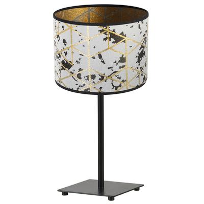 GIA TABLE LAMP, GOLD PATTERN LAMPSHADE