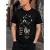 Plus Size Men's Noir Detective Graphic T-Shirt, Black, Cotton Blend, Short Sleeve