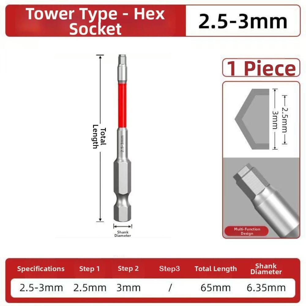 6.35mm Hex Shank Electric Screwdriver Bit Alloy Steel Hex Bit Set Automotive Maintenance