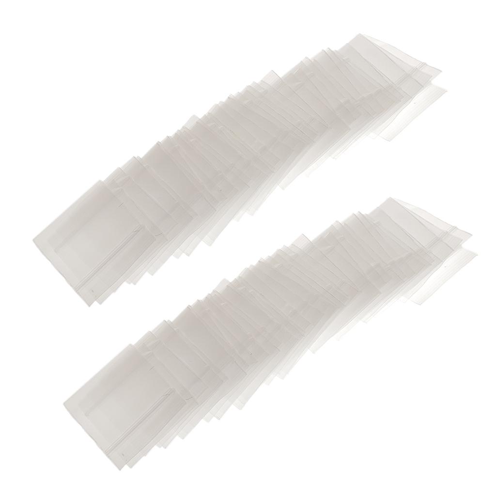 100pcs 4mil/2mil Clear Zip Bag Bag Plastic Baggies Reclosable High Premium Quality Clear Reclosable Poly Bags