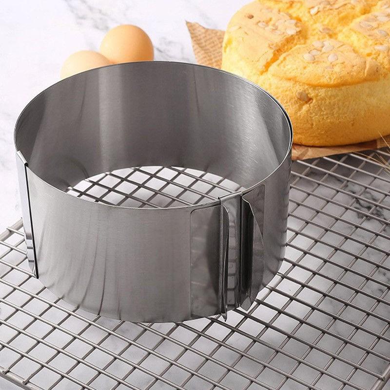 1Pcs Stainless Steel Telescopic Mousse Ring Circle Mold Rustproof Adjustable Mousse Cake Ring For Easy Release Baking Ring Tools
